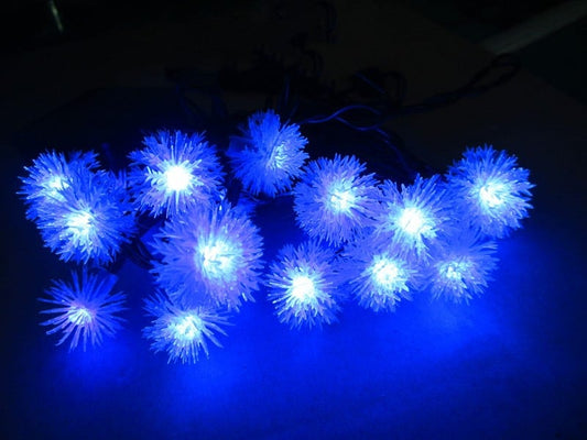 Yellow Snow Ball Solar Garland Lights